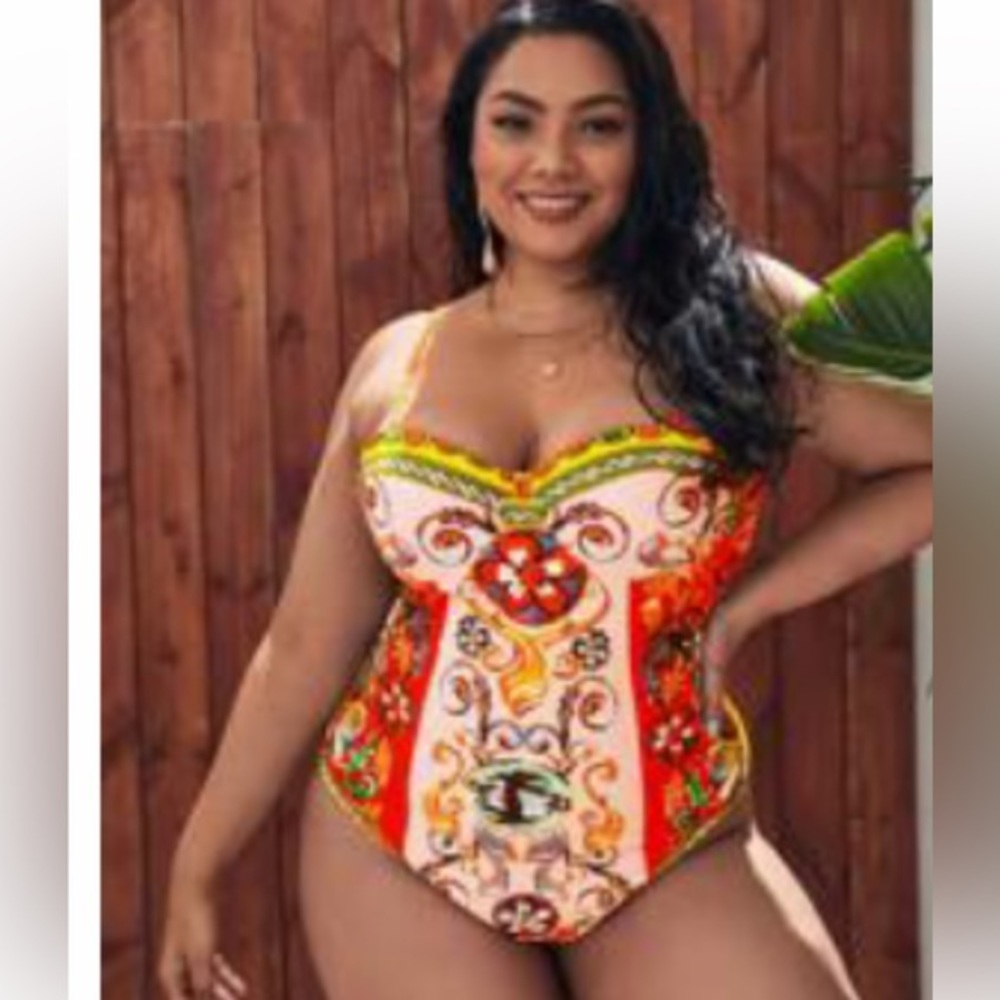 SHEIN Multicolor Floral Swimsuit